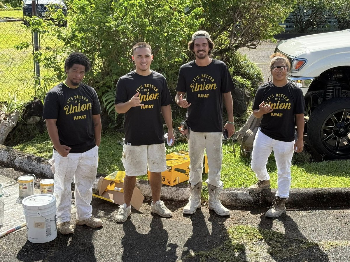 GoIUPAT's tweet image. This is everything our union stands for. We are one family, and it is our job to care for one another!
DC50’s apprentices volunteered their time and skills to repaint the Clubhouse for the Hilo Woman's Club—a club that aims to promote the educational, social, and civic…