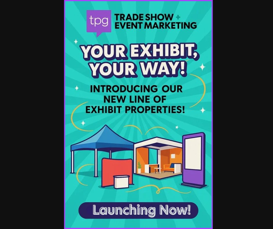 🚨 New from TPG: We are excited to launch exhibit properties that wow. From sleek portables to full custom booths. 
✨ Shop by size, price, or display type
⚡ Snag exclusive Lightning Deals
🎯 Get expert tips to elevate your next event
Browse displays. 👉 tinyurl.com/5n6pvy58