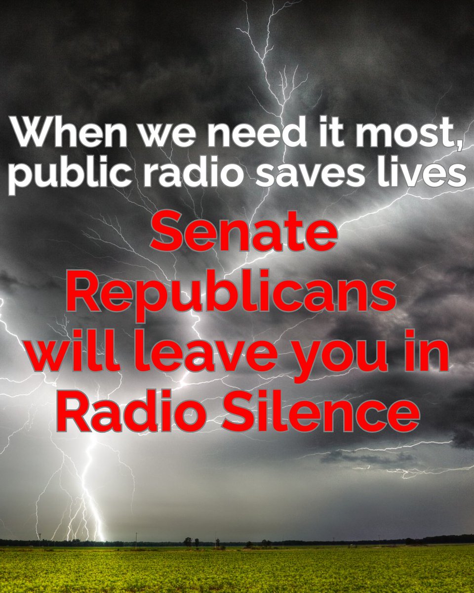 commercedems's tweet image. The Corporation for Public Broadcasting funds local radio emergency broadcasting in disaster prone areas.