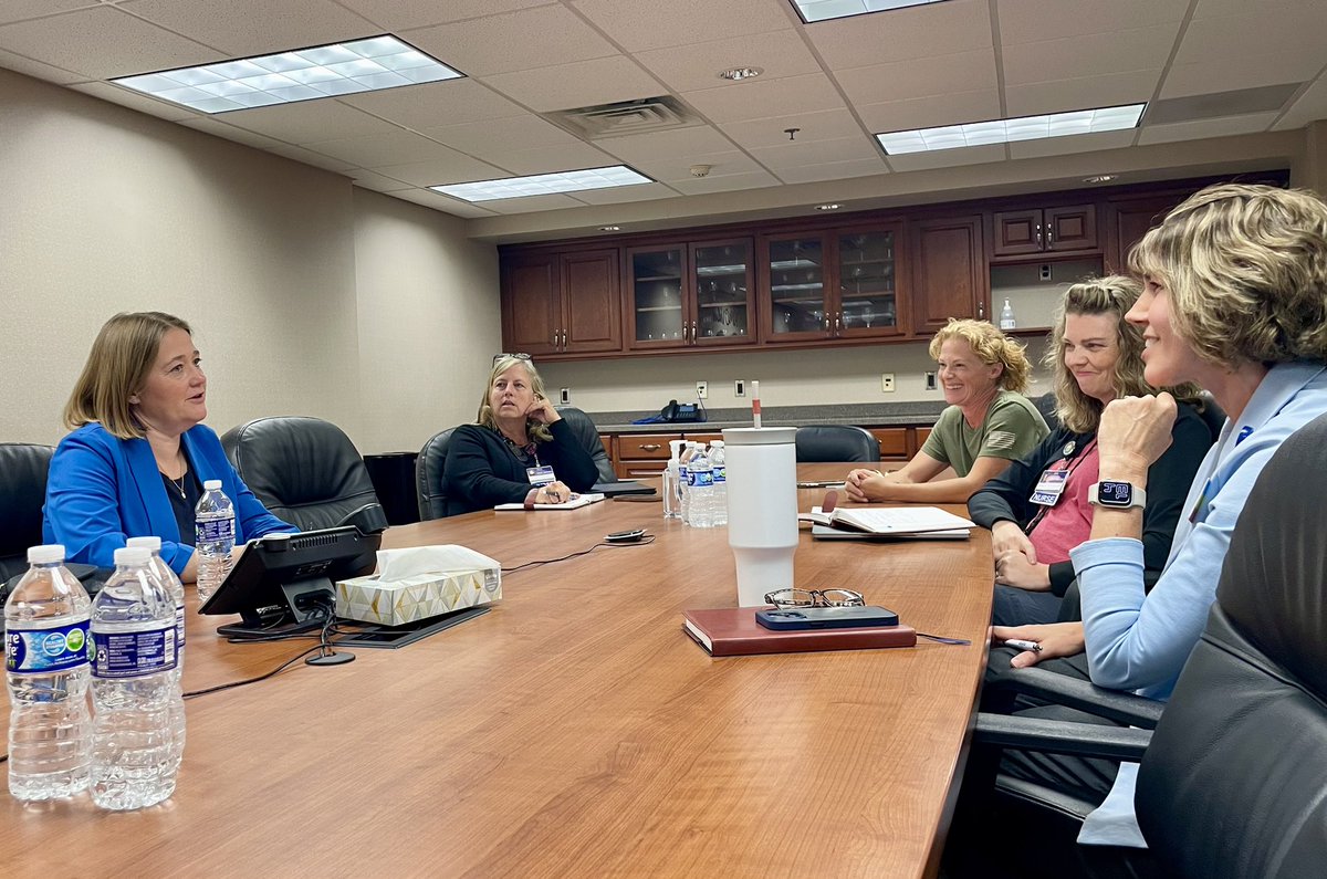 AGIowa's tweet image. Yesterday’s meeting at Manchester Regional Hospital was productive and insightful. I’m thankful for the nurses and health care professionals who took time out of their day to tell me about their work and how my office can better support them.