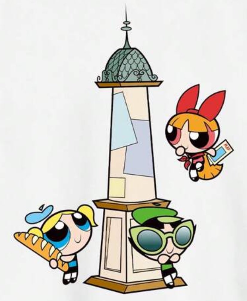PowerpuffB23's tweet image. Powerpuff Girls from style guide: Passport Paris