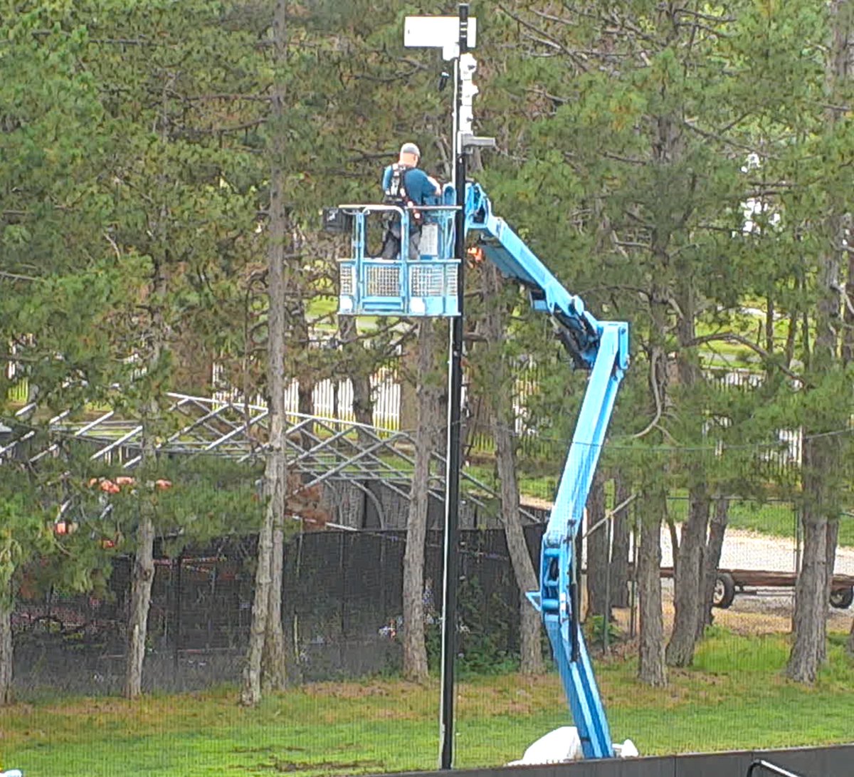 imryh's tweet image. Install day for our new field hockey and rugby outdoor PTZ cameras. Looking forward to additional live and replay angles for all our upcoming broadcasts!!
