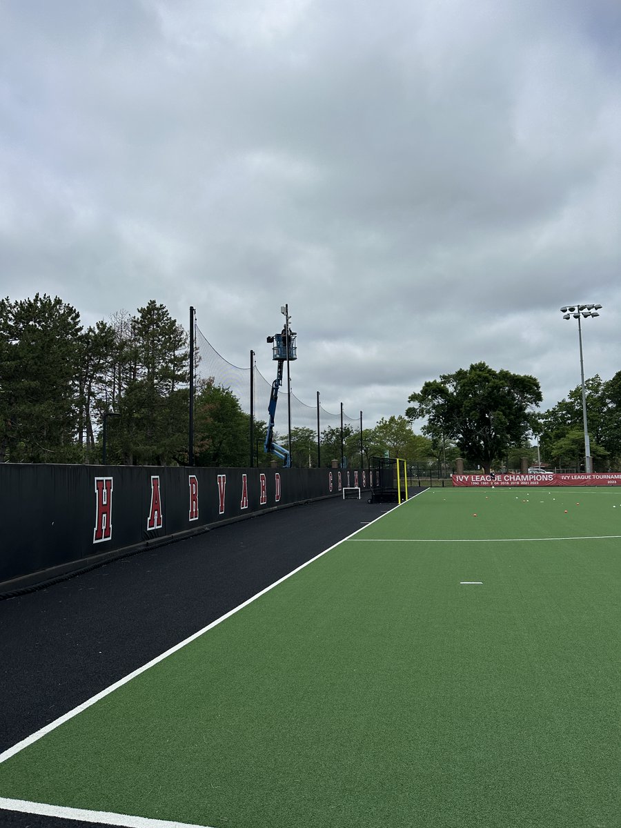 imryh's tweet image. Install day for our new field hockey and rugby outdoor PTZ cameras. Looking forward to additional live and replay angles for all our upcoming broadcasts!!