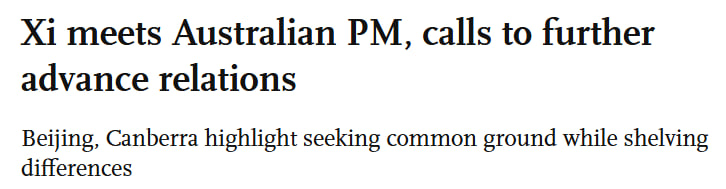 The US wants to know what 🇯🇵 and 🇦🇺 would do in case of a conflict over Taiwan. A question asked behind closed doors was leaked to coincide with Australia's Prime Minister Anthony Albanese's official visit to China from Saturday to Friday. Obviously someone wanted to spoil it.