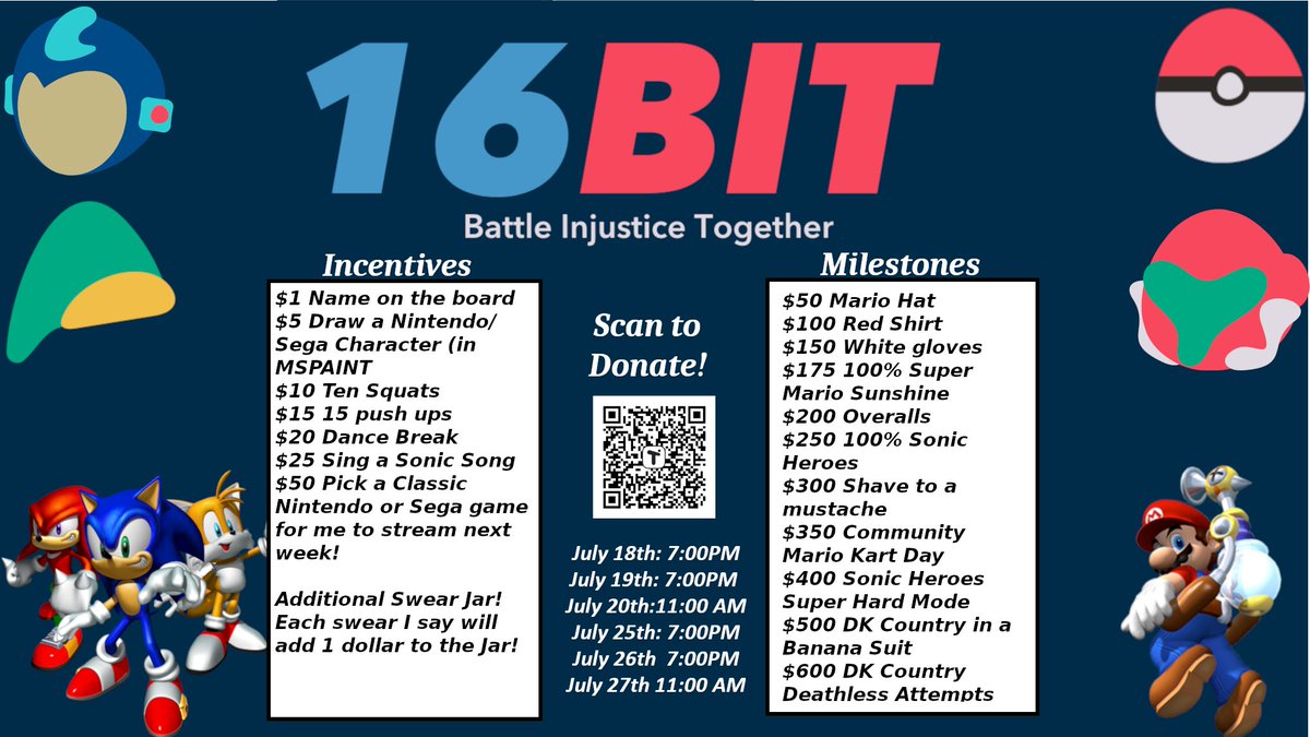 CrossISpooder's tweet image. Hey all! I’m doing a charity event for the National Children’s Alliance called 16BIT! For each milestone we will be dressing up more and more like Mario! Stream will be at Twitch.TV/Ceapooder