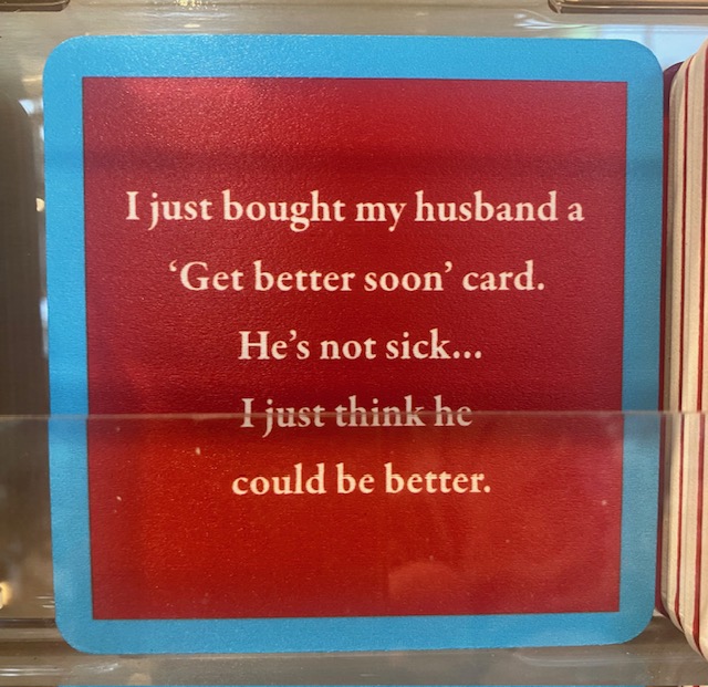 Do you hear me laughing from there?? These funny coasters were displayed at my local bookstore. My favorite was ... linkedin.com/posts/samhorn_… 

#funny #quotes #samhorn #laughs