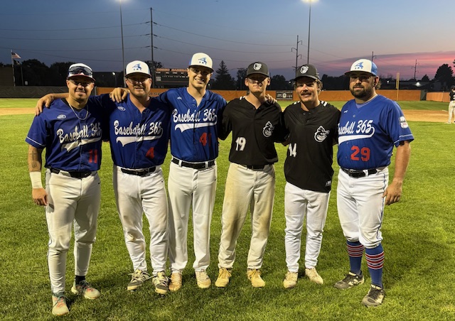 AuggieBaseball's tweet image. Solid Auggie representation on the field in Osseo the other day. @Baseball_365 #AuggiePride #FDSA #Convocation #TownBallAuggies