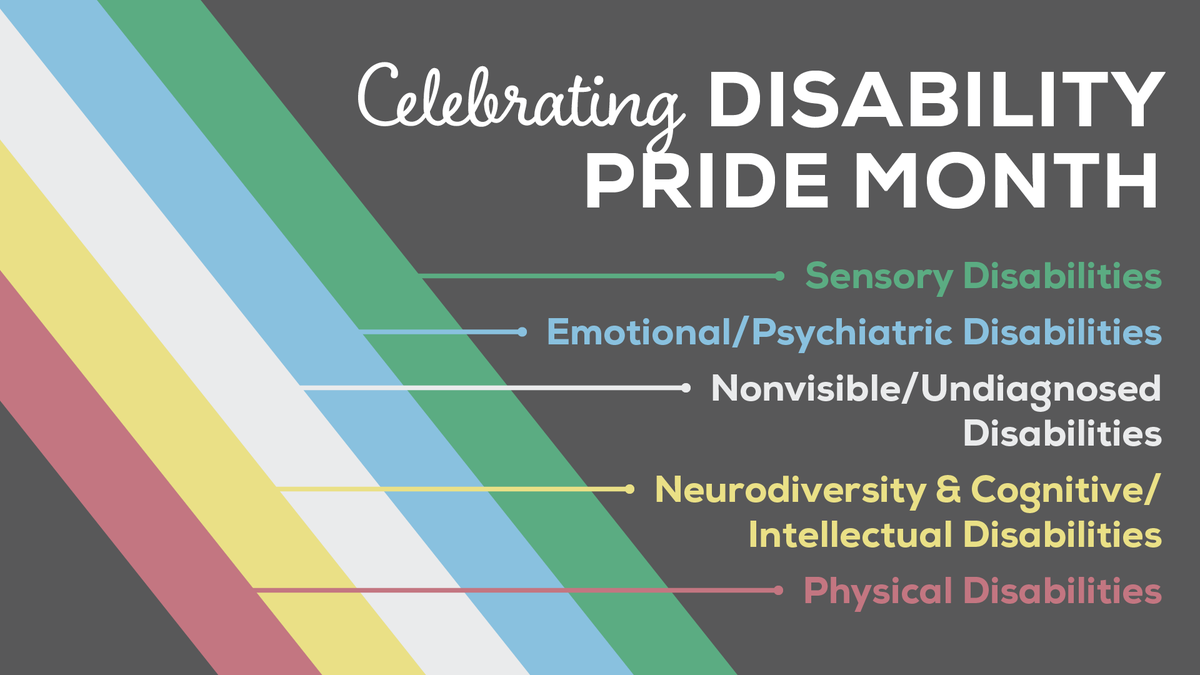 #DisabilityPrideMonth honors the strength, resilience &amp; contributions of people with disabilities—both visible &amp; nonvisible. We celebrate the experiences &amp; perspectives they bring to our organization &amp; communities. Every person matters. Every story matters. Every voice matters.