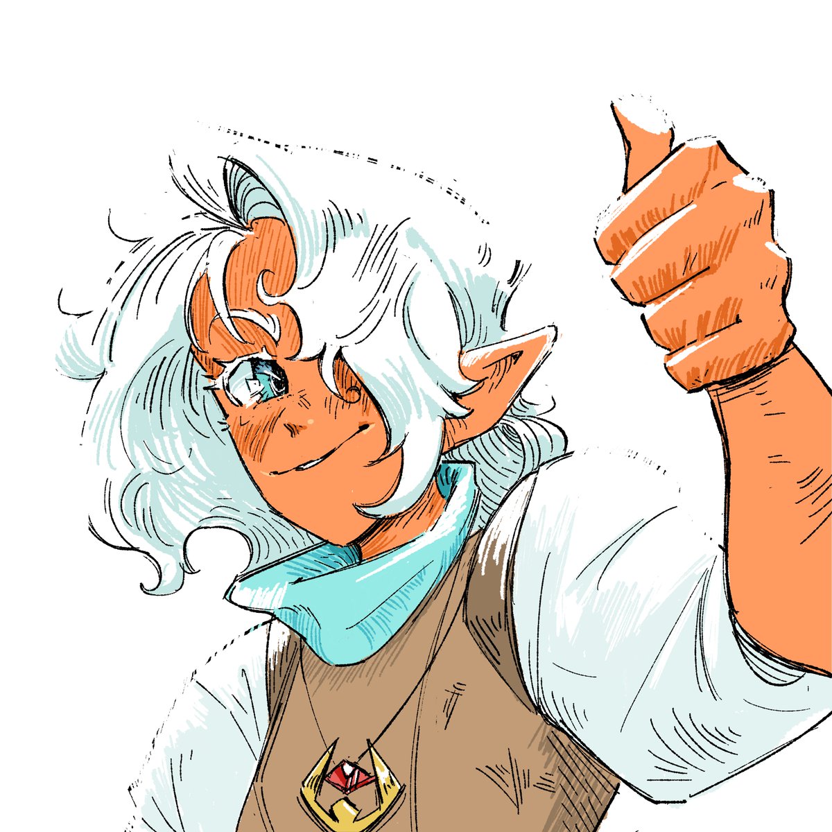 Pike Trickfoot here to remind you that YOU'RE DOING A GOOD JOB! KEEP AT IT!

A little sketch between commissions (whice are totally open btw)! 
Good night, everyone. And thank you for 1.5k followers!
More art tomorrow!
#criticalrolefanart #Criticalrole
