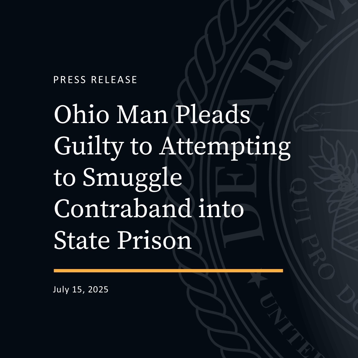 NDOHnews's tweet image. The defendant accepted an initial bribe of $1,000 from the wife of an inmate to smuggle packages containing meth and other drugs into the prison.
justice.gov/usao-ndoh/pr/o…
@FBICleveland