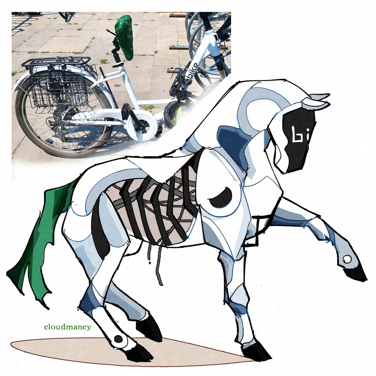 more bikes I saw today as horses
