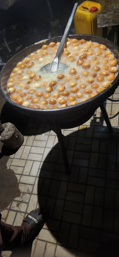 You all should line up for puff puff.

It will go round, don't push yourselves
