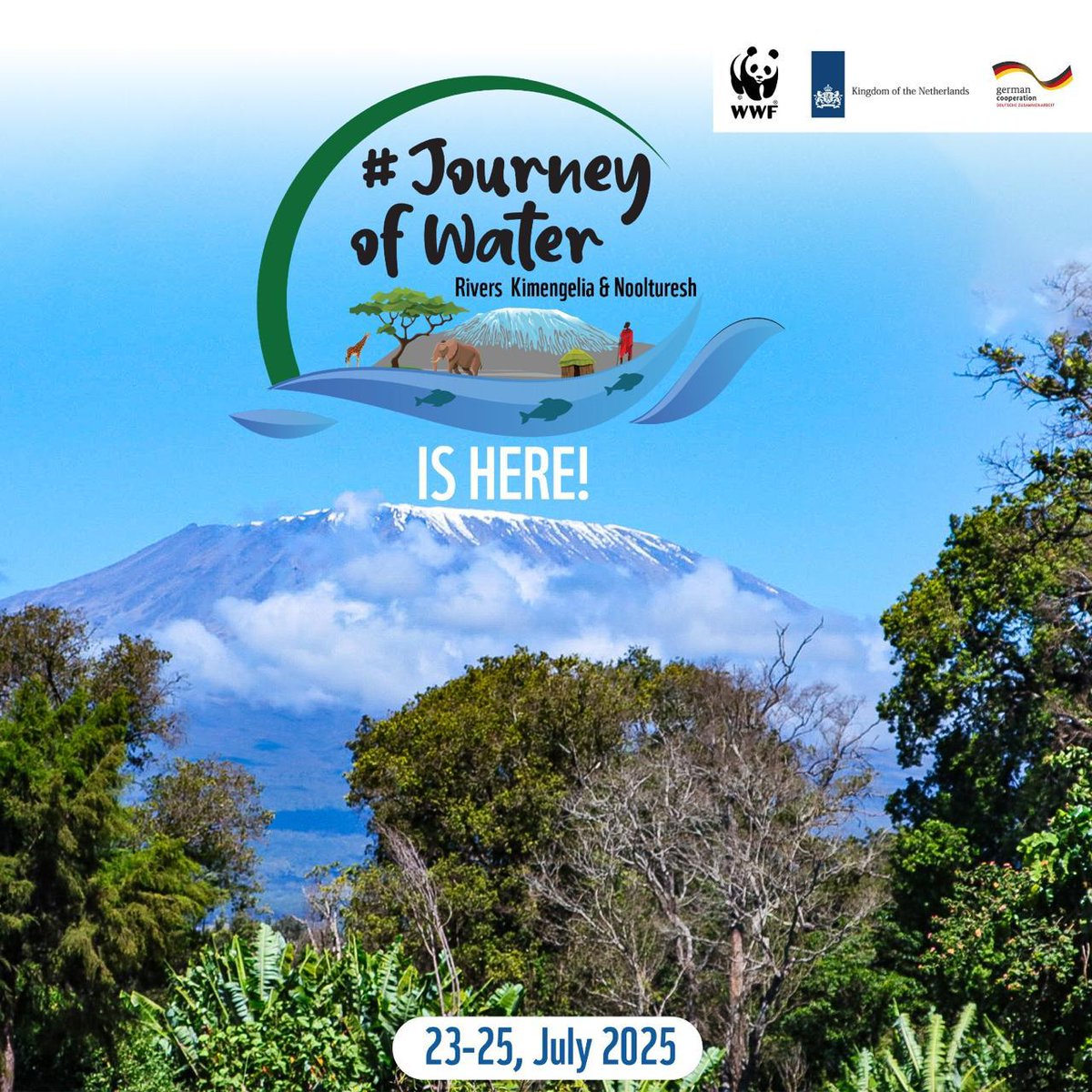 The  Annual Journey of Water Campaign  is Back, Bigger and Better 💧
From 23rd-25th  July we will be tracing the source  of Kimengelia and Noolturesh to the communities that rely on them, we’re walking to tell the real story behind this ecosystem.
#JourneyOfWater