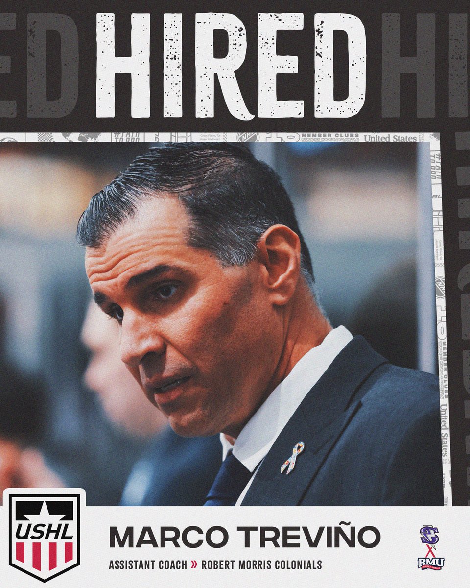 Congratulations to Marco Treviño (<a href="/TriCityStorm/">Tri-City Storm</a>) on being named the new Assistant Coach for <a href="/RMUMHockey/">RMU Men’s Hockey</a>! 

#USHL