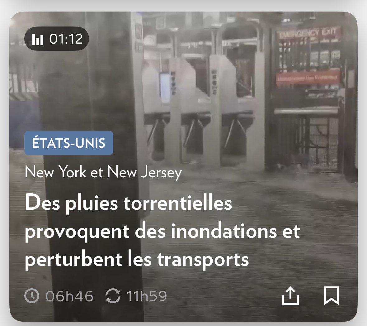 C_Savard's tweet image. Je suis le dossier du dérèglement climatique depuis presque de 25 ans et on ne prédisait pas que les effets dévastateurs se feraient sentir aussi vite. On ne voulait pas être alarmiste j’imagine. Après Montréal, New York.