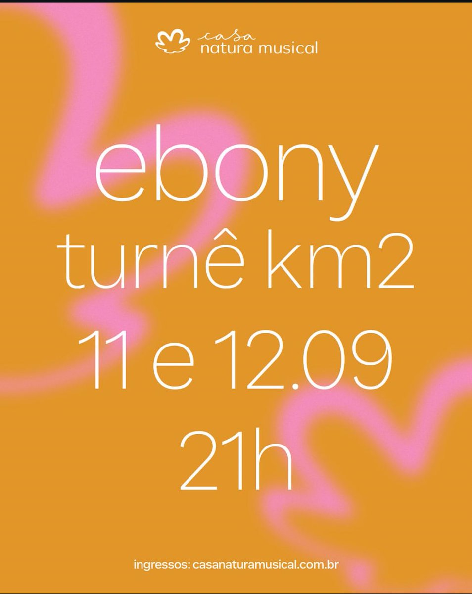 centralebony's tweet image. TEM DEMANDA! Ebony terá data extra em show na Casa Natura em SP, a data extra será dia 12/09, corra pra comprar seus ingressos!