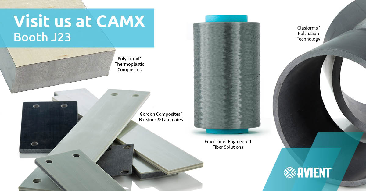 AvientCorp's tweet photo. The September 2025 Composites and Advanced Materials Expo (#CAMX) will be here before you know it! Register today so you can check out our innovative Hammerhead™ FR Flame Retardant Panels and our new GridCore™ composite utility pole at the show: https://t.co/S7FFziyrFw https://t.co/Xu97oSRIoh