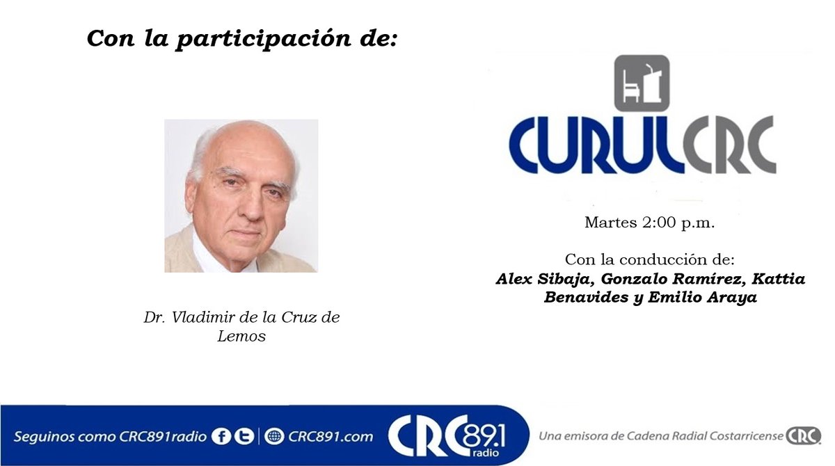 ¡Iniciamos edición de Martes! 🎙

Invitado: <a href="/vladimir1946/">vladimir de la cruz</a> 

Conducen:
<a href="/alexsibajag/">Alex Sibaja</a>
<a href="/Kabemo/">Kattia Benavides</a>
<a href="/EmilioArayaS/">Emilio Araya 🇨🇷</a>

📻: <a href="/CRC891Radio/">CRC891Radio</a>

📲 :facebook.com/share/v/1H11EG…