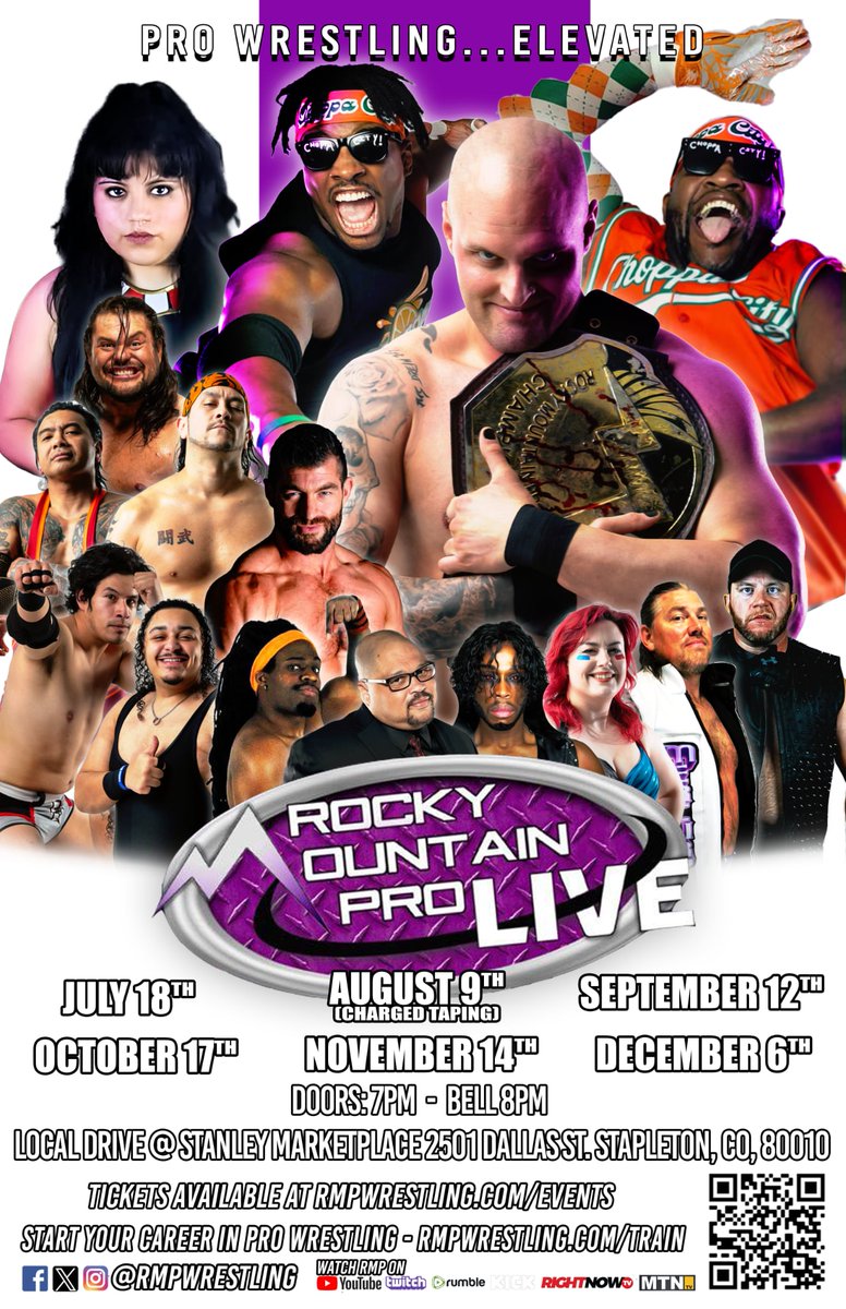 We are excited to bring Pro Wrestling...ELEVATED to a new venue in Aurora!

RMP has partnered with The Local Drive Hangar in Aurora at Stanley Marketplace to bring the Stars of Rocky Mountain Pro to the Hangar monthly! Catch our first taping of RMP Ignition this Friday, July