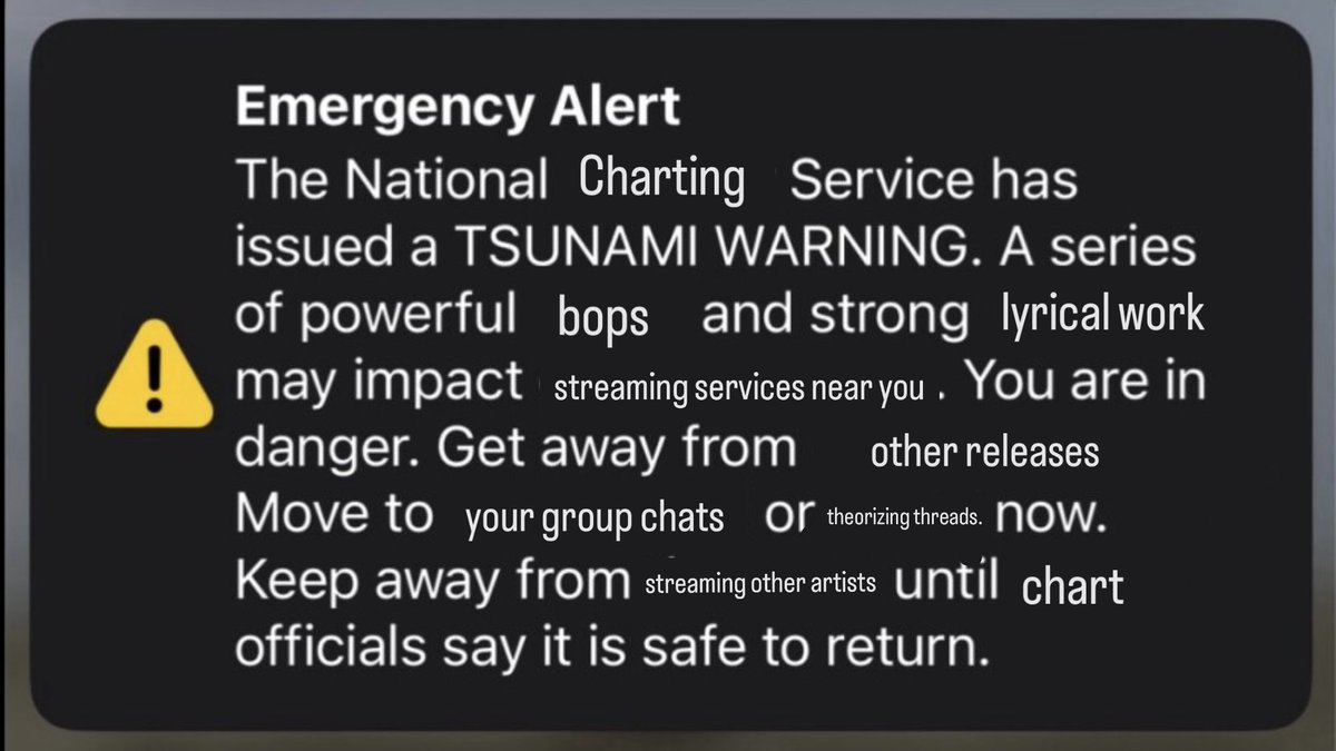 Emergency warnings to be sent out soon.