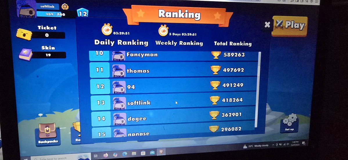 After seeing this post, i went back to have fun with <a href="/Capyagent/">Capybara</a>, built on <a href="/Somnia_Network/">Somnia</a> and with  few tries, I now rank 13.

I have a smooth experience playing the games and I hope to explore of <a href="/Capyagent/">Capybara</a> games.

Stay with Somnia