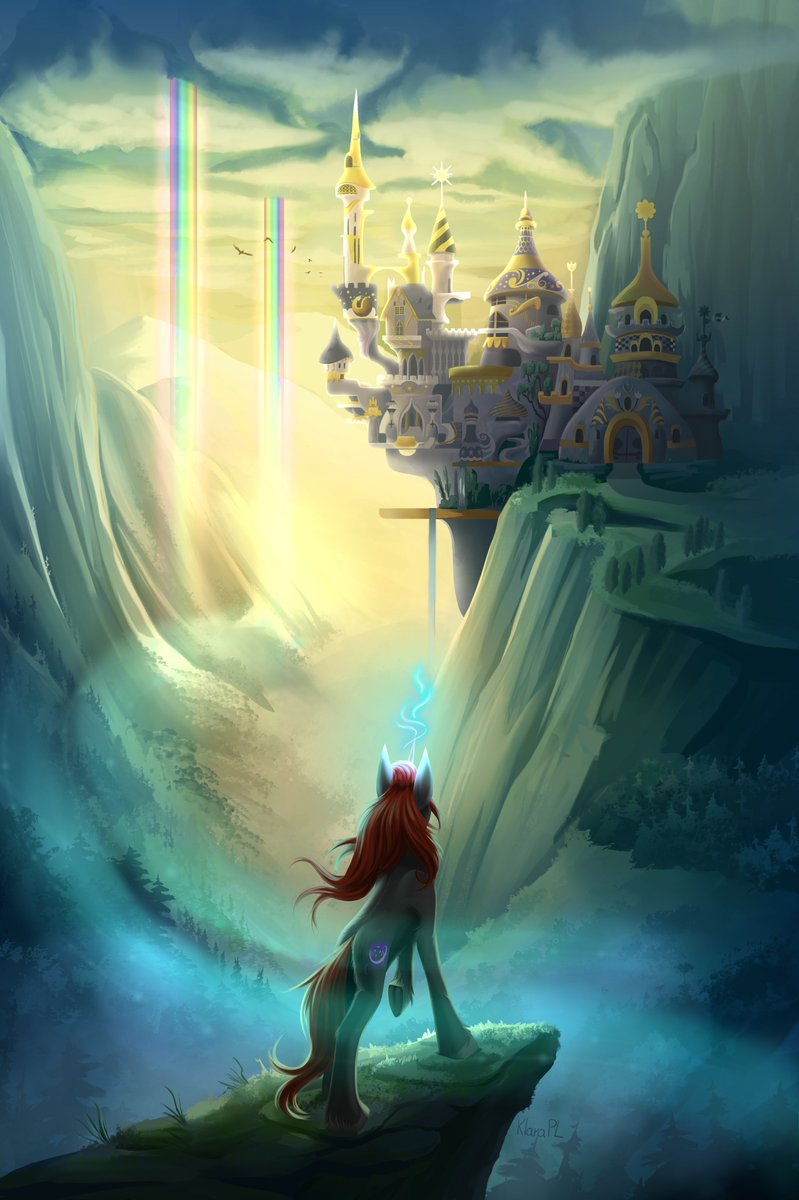 Klara_Art's tweet image. Equestria's vast landscapes are open for exploration!
I made this delightful artwork for @Jainwolfe1 ^^ Adventure awaits those who are thrown into its whirlwinds!