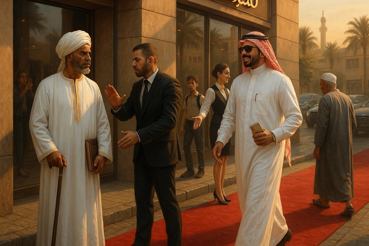 1/3
الجلابية المطرودة والهوية المحطّمة: تشريح انتحار حضاري في مقهى مصري
كيف تحوّل المصريون من صُنّاع أرقى كتّان العالم إلى حُرّاس بوابات الخجل من ذواتهم"

آلاف السنوات أنتج خلالها المصريون أرقى أنواع الكتّان في العالم. كتّان مصري كان يكفن به الفراعنة، ويتاجر به الفينيقيون، وتفتخر