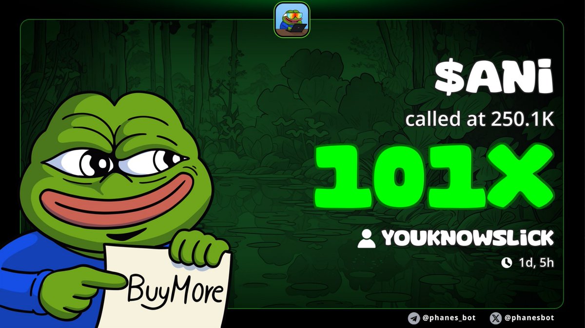 TheLodgeFNF's tweet image. $ANI may or may not be @YouKnowSlick's proudest fap 💦 but she's still his first 100x in The Lodge and for that we are all very proud and lucky to be graced by his presence and sharp eye for big market shifts and first-mover narratives.

Fellow hunter, The Lodge salutes you. 🏹