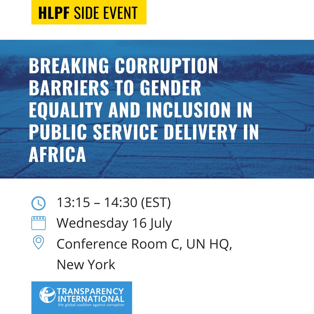 Join us for this  <a href="/anticorruption/">Transparency International</a>  side event at #HLPF2025