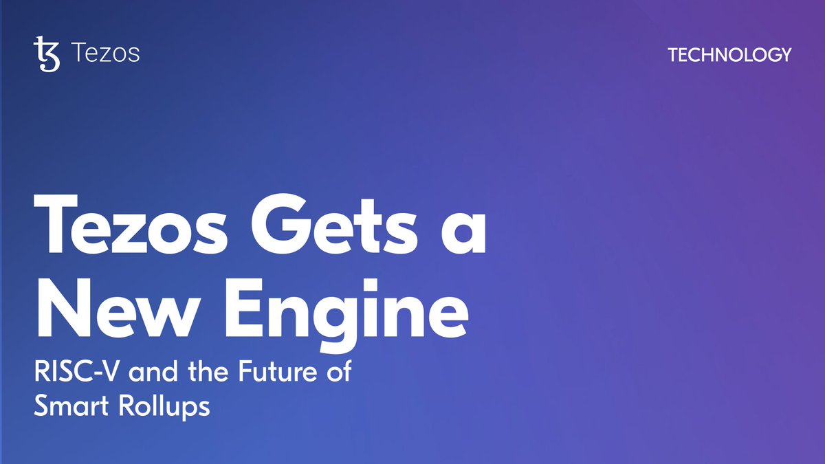Tezos is quietly upgrading its smart rollups with a second engine: RISC-V. It won’t replace WASM, but adds more power, flexibility, and room to grow. For devs, that means better tooling and faster, cheaper apps. 

Learn more about RISC-V on Spotlight:

spotlight.tezos.com/risc-v-and-the…