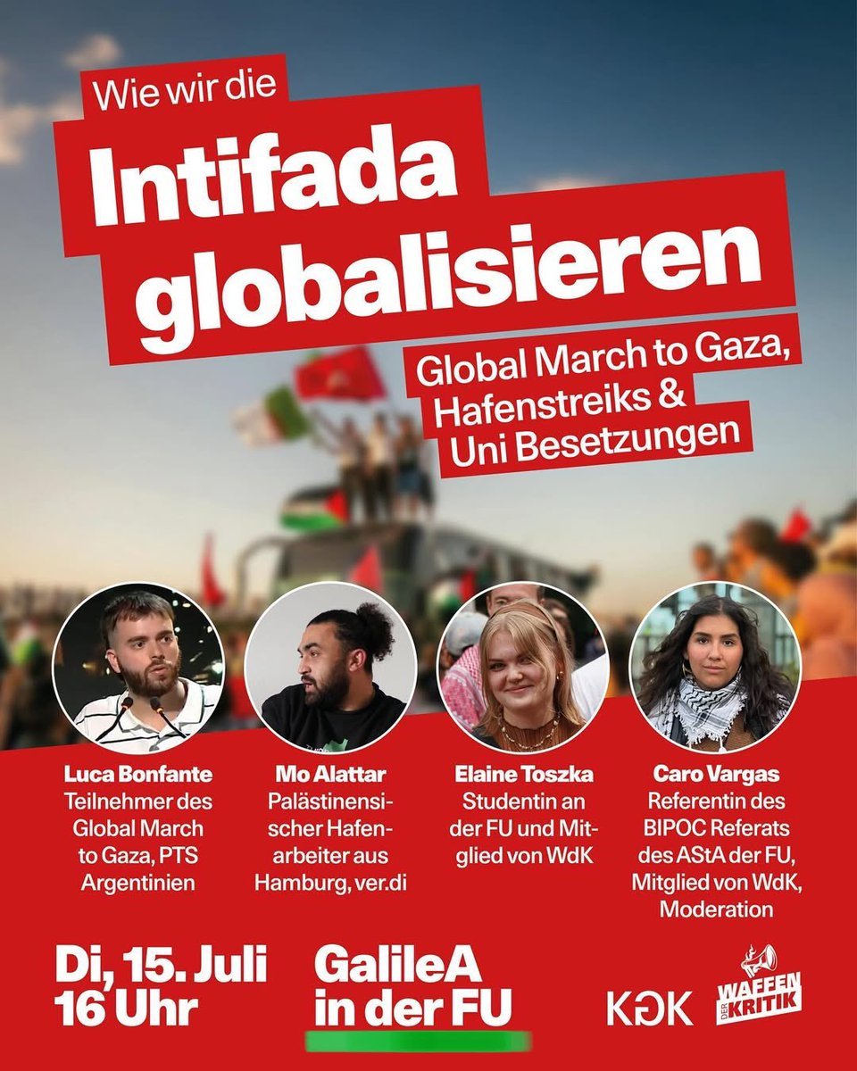 Hamza (@howidyhamza) on Twitter photo At <a href="/FU_Berlin/">Freie Universität</a> today, a group of “activists” gathered under the slogan “Globalize the Intifada.” Not to demand an immediate ceasefire, not to call for Hamas to release its grip on Gaza, and not to push and pressure Israel for humanitarian aid—but to parade yet another imported At <a href="/FU_Berlin/">Freie Universität</a> today, a group of “activists” gathered under the slogan “Globalize the Intifada.” Not to demand an immediate ceasefire, not to call for Hamas to release its grip on Gaza, and not to push and pressure Israel for humanitarian aid—but to parade yet another imported