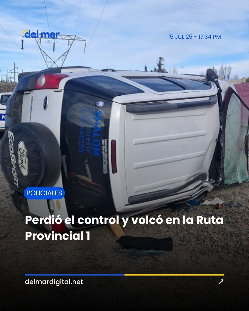 #Policiales | 🚨Vuelco en la Ruta 1 frente al hotel El Secreto

Un hombre y su hija iban en una Ford EcoSport que perdió el control y volcó.

Más info👉delmardigital.net/perdio-el-cont…