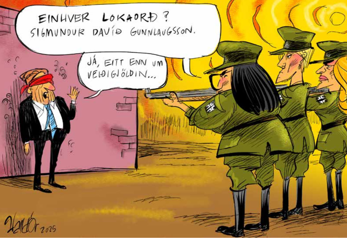 Nýtt Viðskiptablað er að renna úr prentsmiðjunni. Halldór Baldursson er ekki í sumarfríi.