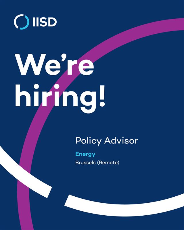 IISD_Energy's tweet image. 📣 Last week to apply—Are you an int&apos;l policy expert with experience in European law &amp;amp; energy or climate policy?

We’re looking for a policy advisor to join our team &amp;amp; support work on fossil fuel subsidy reform.
Learn more &amp;amp; apply by July 18th: 
iisd.bamboohr.com/careers/834