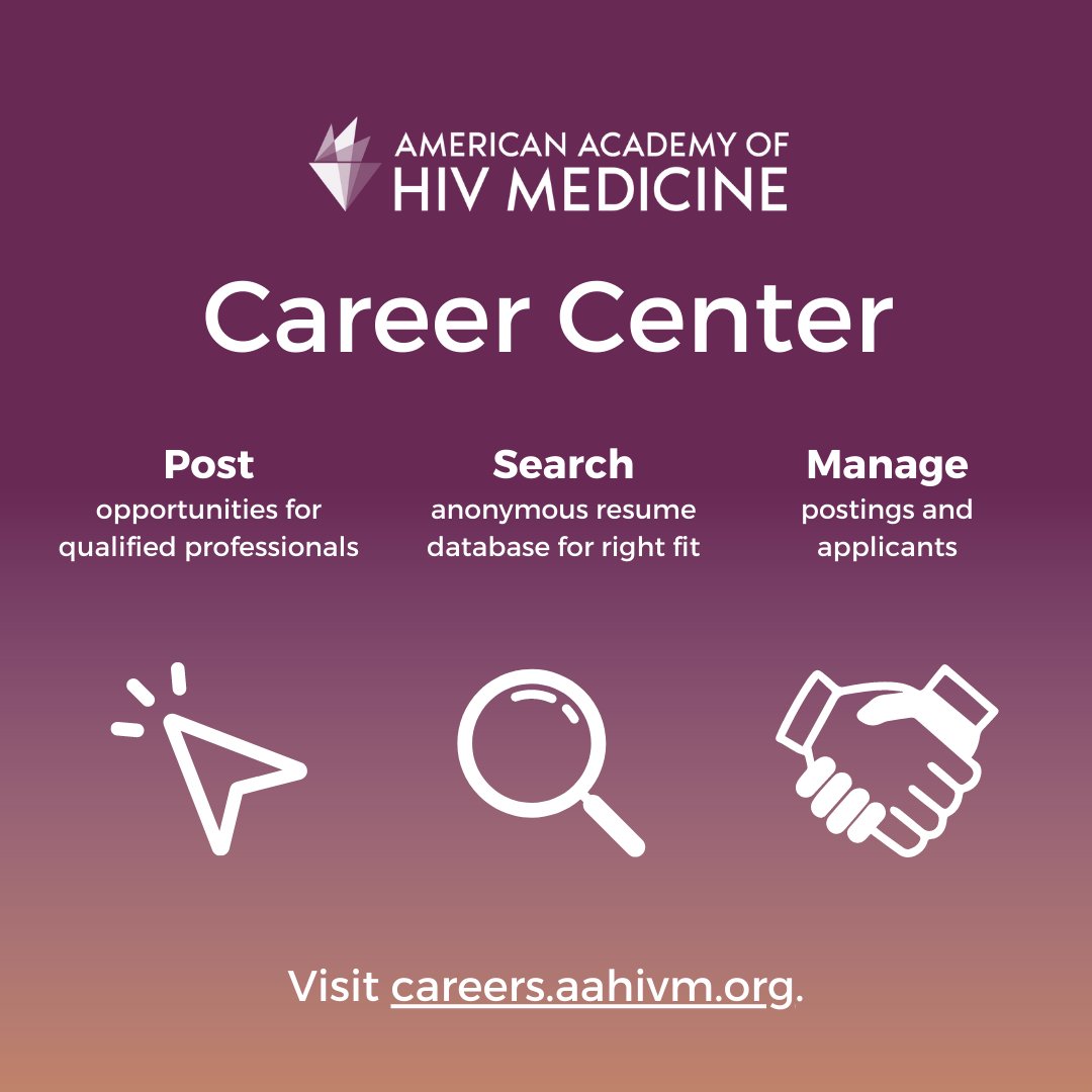 aahivmcomm's tweet image. Streamline your hiring process with the Academy’s Career Center. Connect with top professionals and get your jobs filled more quickly with top HIV care talent. careers.aahivm.org
#Hiring #Jobs #CareerCenter #HIVcare #IDtwitter #TwitteRx