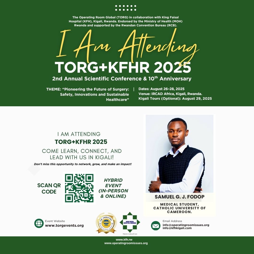 Fodop Samuel ๐จ๐ฒ๐ฉบ (@samuelfodop) on Twitter photo Excited to attend & present at #TORGKFHR2025 in Kigali! Iโll be sharing a case on Hydrometrocolpos diagnosed and effectively managed in an LMICs.
Letโs pioneer the future of surgery together!
#GlobalSurgery #MedTwitter #Kigali2025
<a href="/kfaisalhospital/">King Faisal Hospital Rwanda</a> Excited to attend & present at #TORGKFHR2025 in Kigali! Iโll be sharing a case on Hydrometrocolpos diagnosed and effectively managed in an LMICs.
Letโs pioneer the future of surgery together!
#GlobalSurgery #MedTwitter #Kigali2025
<a href="/kfaisalhospital/">King Faisal Hospital Rwanda</a>
