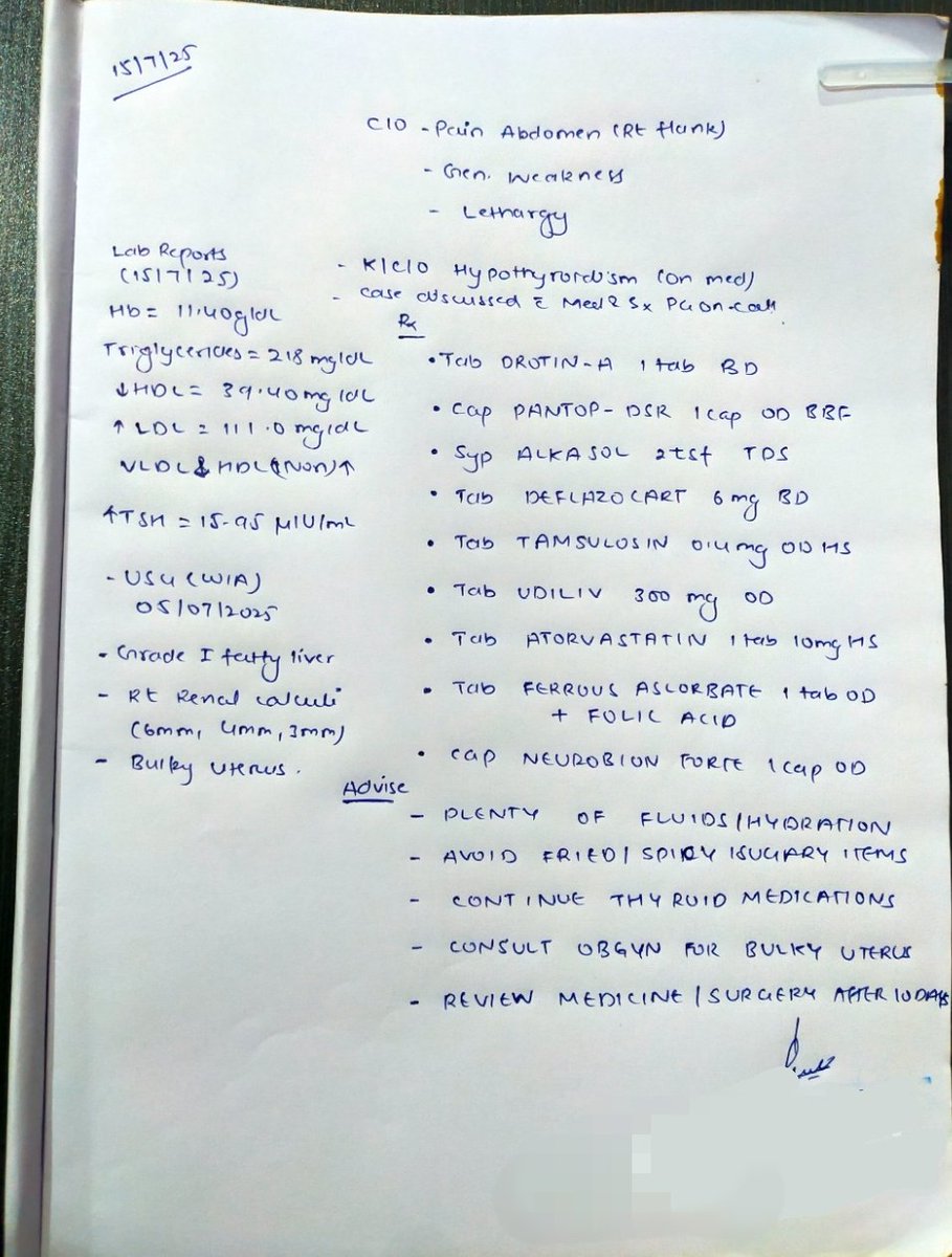 "Keh rhe jo bade daaktar hote hai woh itni dawaiyaa nahi likhte hai"
(patient k test bhi mat karao, dawai bhi puri mat likho aur theek bhi kardo🤡)
#MedTwitter #MedX #sachmezyadahogya