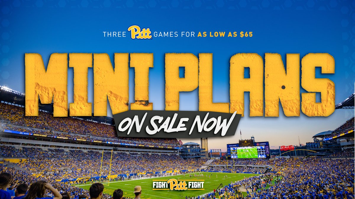 Pitt_FB's tweet image. On Sale Now 👀 2025 Mini Plans 🏈
Details 🎟️ pi.tt/FB25MiniPlans
#H2P