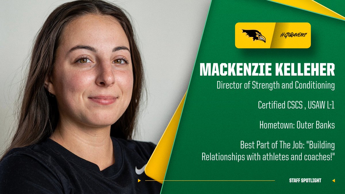 RavensAthletics's tweet photo. GET TO KNOW Coach Mackenzie Kelleher! Coach Keller started in June and has hit the ground running with many of our athletic teams working with her in and out of the weight room this summer! #RavensStrong! https://t.co/xLsGWWuwng
