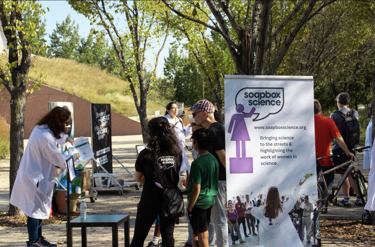 SoapboxSciWpg's tweet image. Save the date: @SoapboxScience Winnipeg 2025 at Skate Park, The Forks on September 13 from 11 a.m. to 2 p.m.!

Photo Credit: Ata Hashemi
#WomenInScience #WomenInSTEAM #STEAM #Winnipeg #WomenScientist @BioscienceMB @MBTAccelerator 
@EMILICanada
@uwinnipeg
@umanitobasci @umanitoba