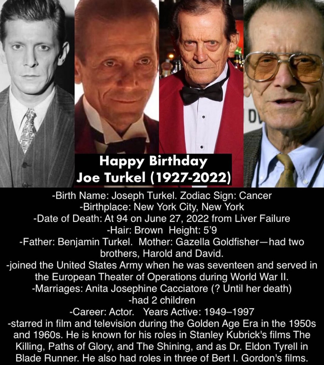 allan7783's tweet image. Happy Heavenly Birthday to the great Joe TURKEL. So nice of him to give me the gift of friendship and put up with all my dumb questions. He passed on his wisdom to me and acting tips. He was a delight and generous with his precious time. I’ll miss our monthly chats. 🫡 🥃