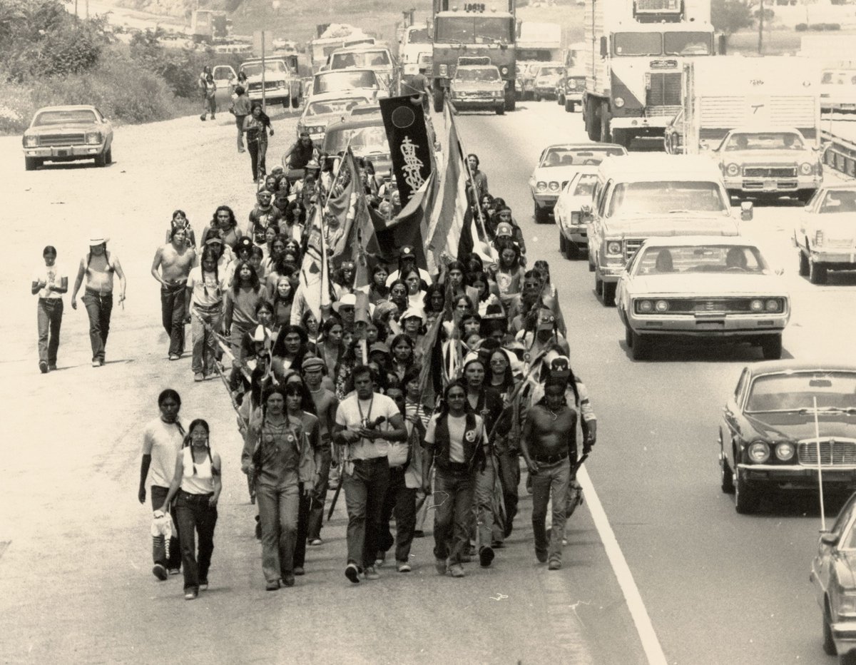 #OnThisDay ➡ On July 15, 1978, the Longest Walk arrived in Washington, D.C. Described by organizers as a “peaceful, spiritual effort to educate about Indian rights and the Indian way of life,” the Longest Walk was a march from Alcatraz Island in California to Washington, D.C.