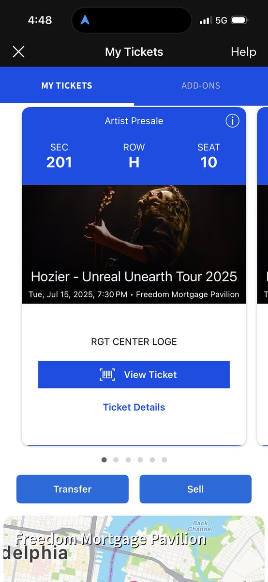 selling 3 hozier tickets for section 201 row H for tonight’s show in camden new jersey!!! please please dm me if you want them :) i was able to upgrade my seats!!