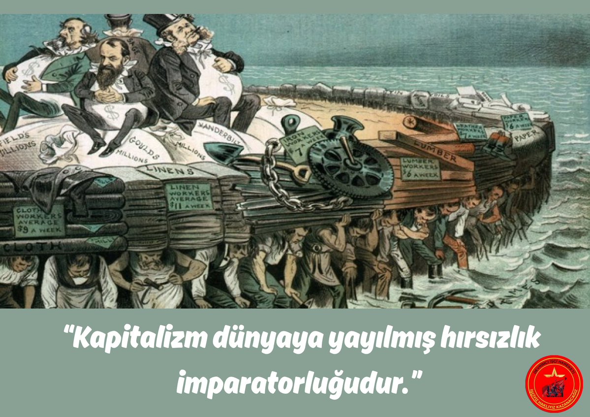 iscihareketi17's tweet image. Devrimci İşçi Hareketi:
Unutmayalım,
Hatırlayalım,
Aklımıza Kazıyalım;
"Kapitalizm dünyaya yayılmış hırsızlık imparatorluğudur."
#İşçi #Adalet #Halk #Diren @halkingucutv2 @iscigundemi @iscihareketiorg @iscigucbirligi @diskinsesi @DiSK_Genel_is
