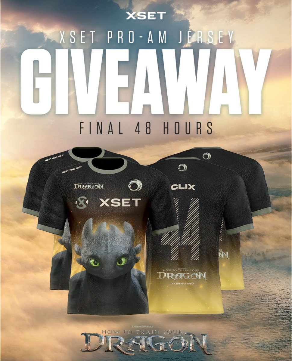 XSET (@xset) on Twitter photo Didn't get a chance to get your hands on one of our <a href="/HTTYDragon/">#HowToTrainYourDragon</a> x XSET jerseys?
Lucky for you, they're now available for a final 48 hours!
We're also giving away 2 more jerseys with the team member of your choice!
How to enter:
- Follow
<a href="/HTTYDragon/">#HowToTrainYourDragon</a>
- Follow
<a href="/XSET/">XSET</a>
- Like Didn't get a chance to get your hands on one of our <a href="/HTTYDragon/">#HowToTrainYourDragon</a> x XSET jerseys?
Lucky for you, they're now available for a final 48 hours!
We're also giving away 2 more jerseys with the team member of your choice!
How to enter:
- Follow
<a href="/HTTYDragon/">#HowToTrainYourDragon</a>
- Follow
<a href="/XSET/">XSET</a>
- Like
