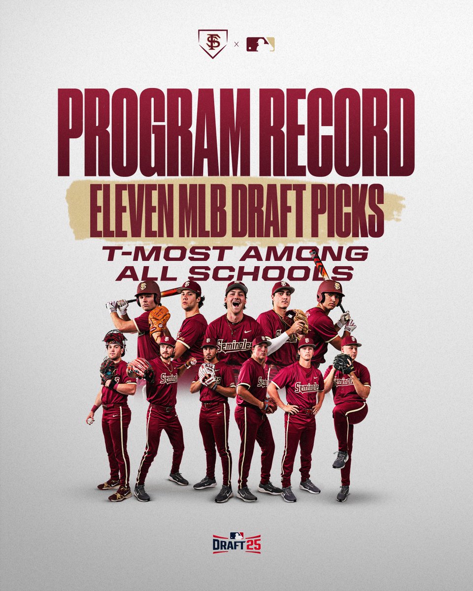 FSUBaseball's tweet image. If you want to get drafted, come to Florida State.
#MLBDraft x #ProNoles