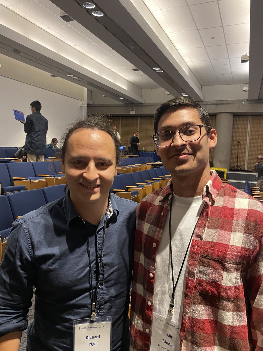 alifmunim's tweet image. Met the GOAT 🐐 @RichardMCNgo yesterday! We should all start thinking about how the world will change #PostAGI. Thank you to @DavidDuvenaud and the team for organizing such an awesome event! #ICML2025
