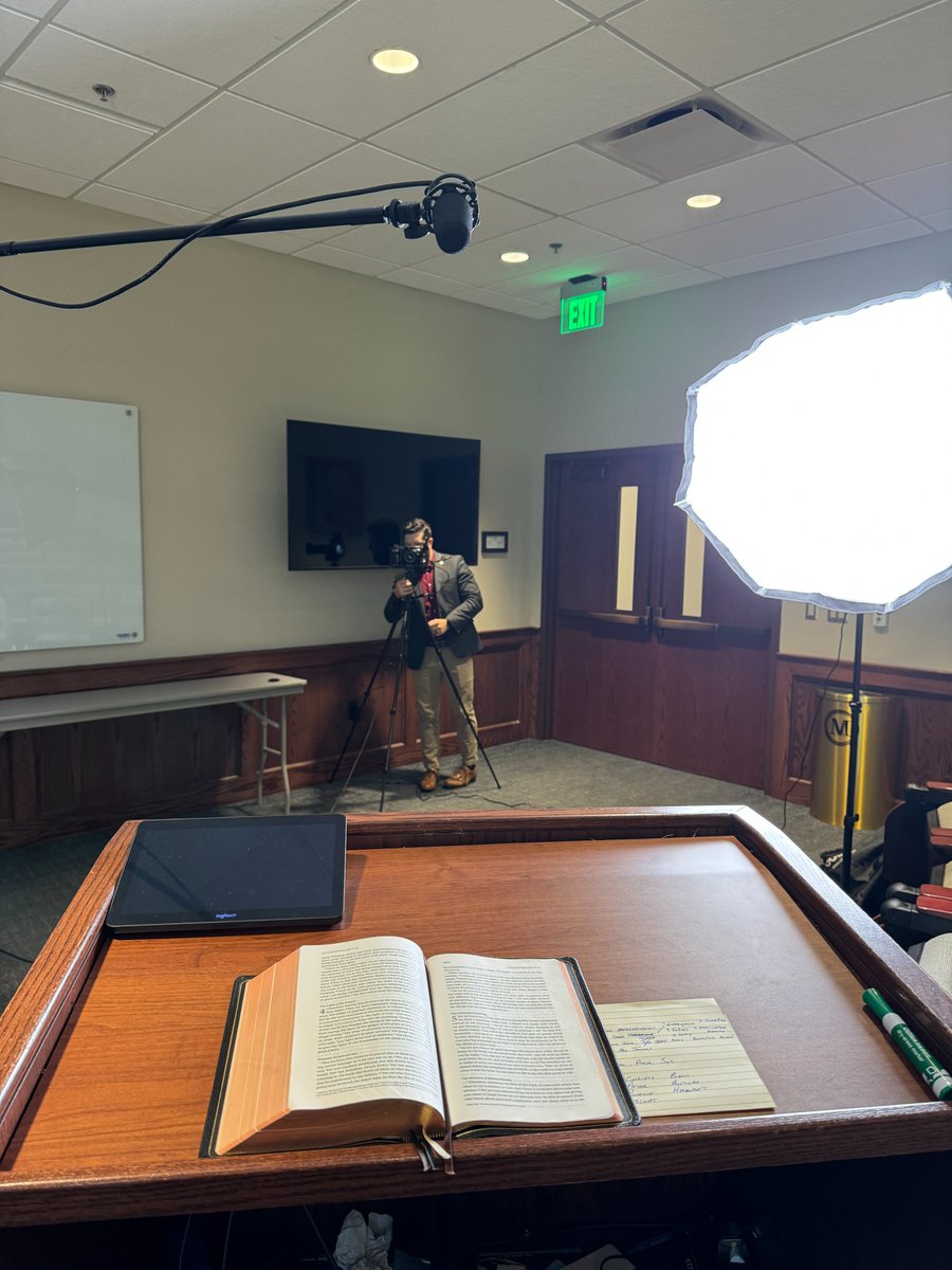 RonniKurtz's tweet image. Had some fun recording a few lectures for @MBTS / @MBTSGlobal today. My hope is to serve online students well and attempt to show how theology is amongst the deepest wells of delight the Lord has give us.