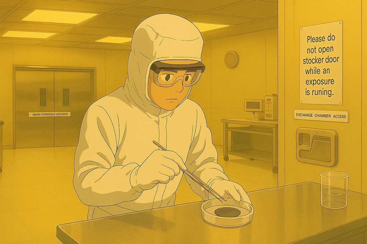 jeremyntrimble's tweet image. Me in the nanofab lab this week making single photon emitters for our experiments