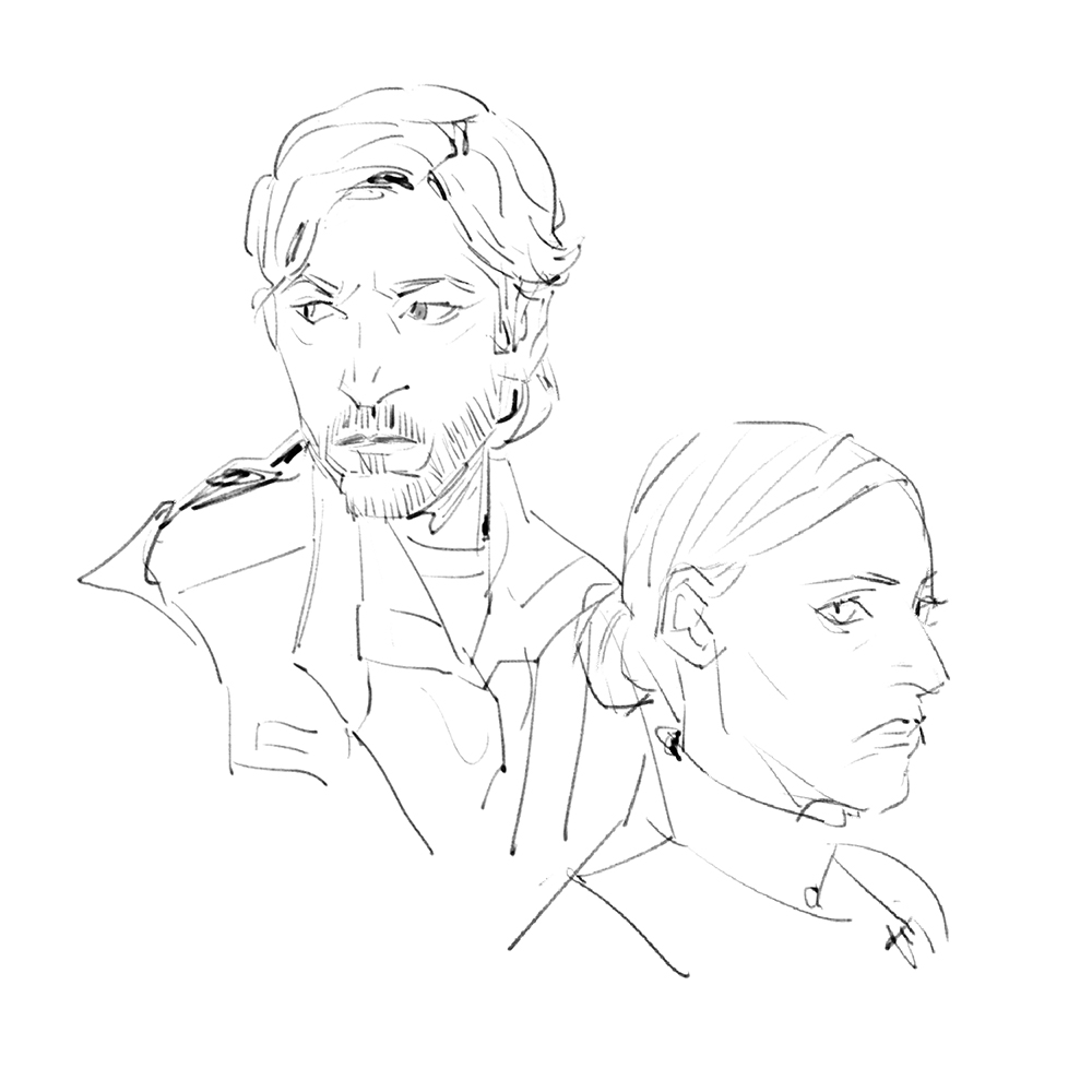 jennosaurs's tweet image. Andor sketches #cassianandor #dedrameero #cintakaz #velsartha #monmothma #kleyamarki #StarWars